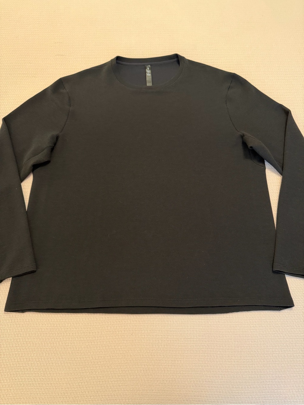 Lululemon Shift Stitch Waffle Knit Crew Shirt Black - Men’s XXL